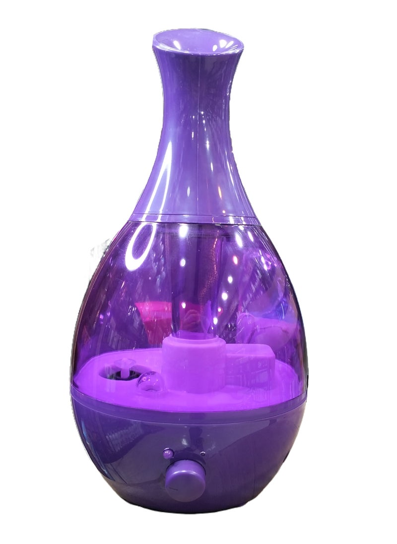 Generic Colorful Night Light Ultrasonic Low Noise LED Vase Shape Humidifier  - Image 1