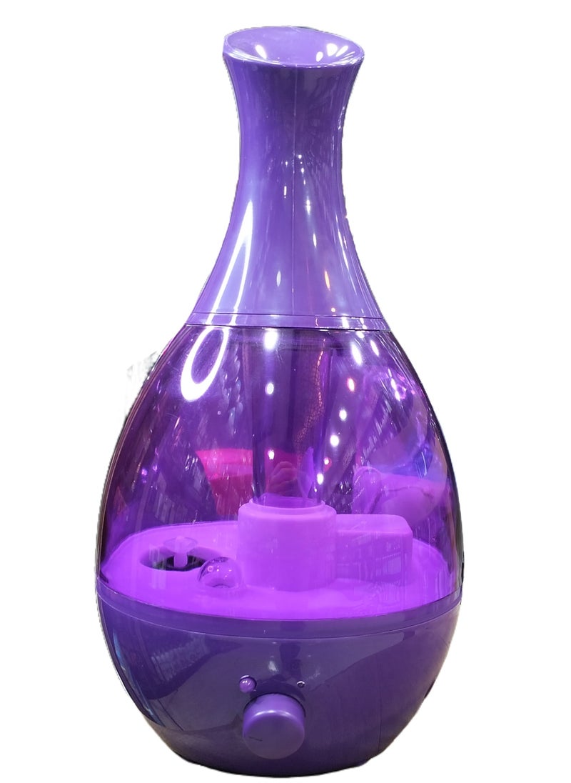Generic Colorful Night Light Ultrasonic Low Noise LED Vase Shape Humidifier  - Image 2