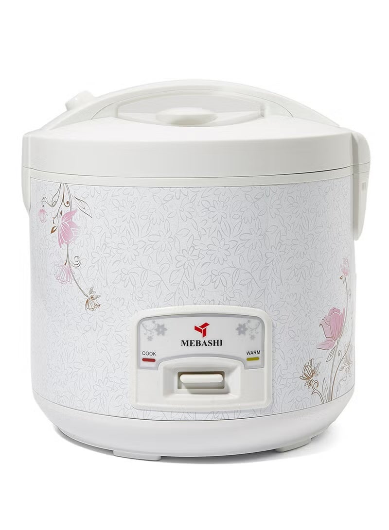 Mebashi Electric Rice Cooker ME-RC728 White/Pink - Image 1