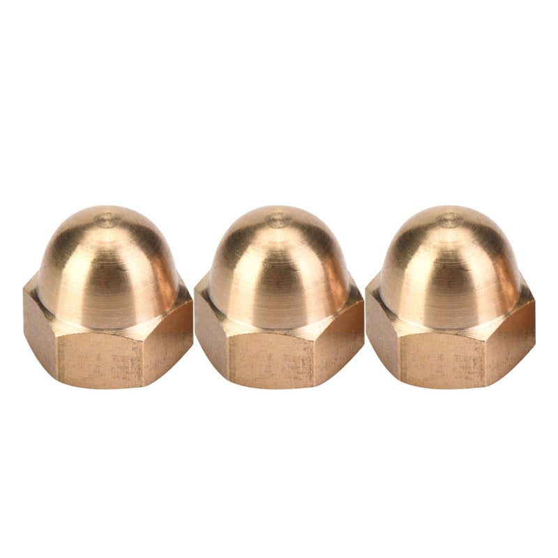 Acorn Nuts: Brass Material, Sturdy Durable Thread Protection Fasteners - High Strength Fastener Kit (M3-M12, 95PCS) for Machinery Furniture Vehicles Tire Axle Fixing - Image 2