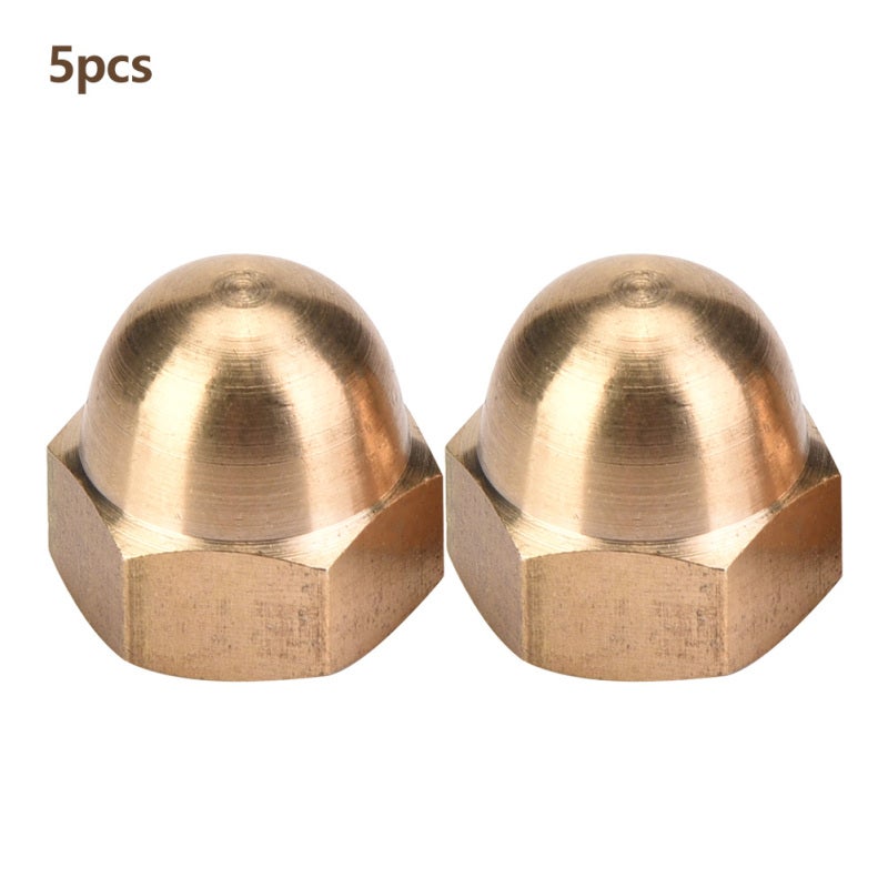 Acorn Nuts: Brass Material, Sturdy Durable Thread Protection Fasteners - High Strength Fastener Kit (M3-M12, 95PCS) for Machinery Furniture Vehicles Tire Axle Fixing - Image 1