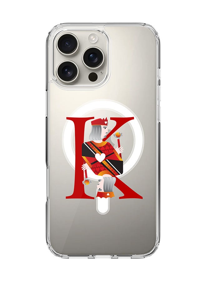 Stylizedd For iPhone 16 Pro Max Case [Compatible with MagSafe] Slim Magnetic cover Clear Phone Case - King Of Hearts - Image 1