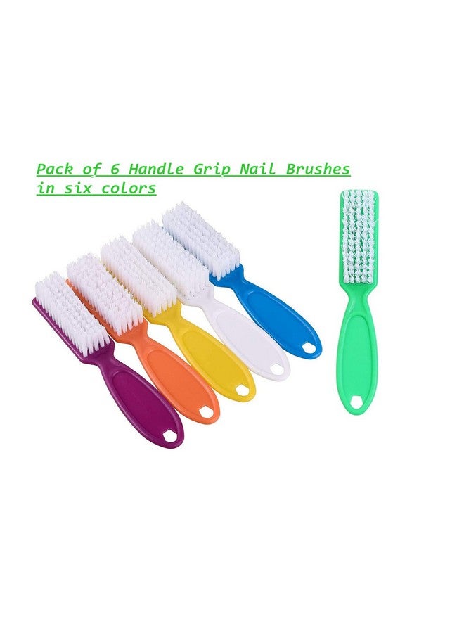SQULIGT 6 Pcs Handle Grip Nail Brush, Nail Cleaning Brushes for Toes and Fingernail - Image 2