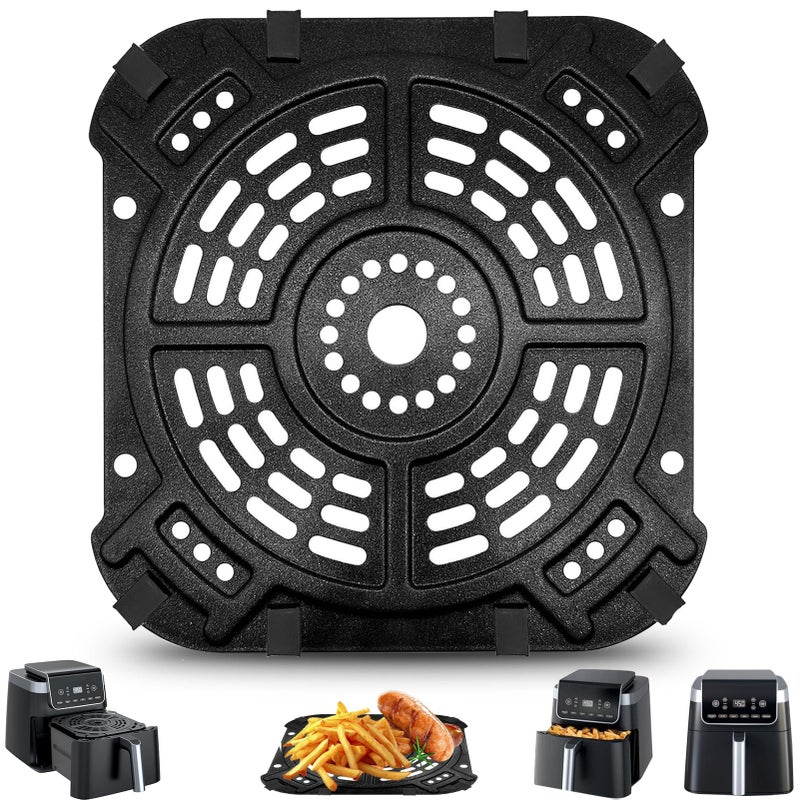GCQFZ Air Fryer Grill Plate for Ninja AF181 Air Fryer Pro XL 6in1 65 QT 8580 Air Fryer Accessories Rack Tray Grill Pan Crisper Plate Replacement Parts with Rubber Bumpers