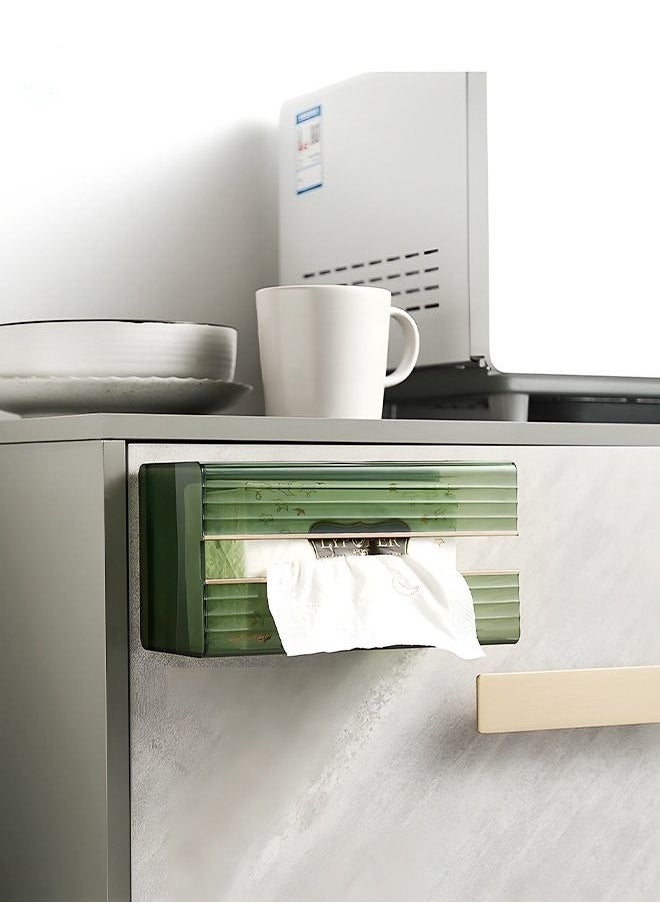MIXDE - Wall Mounted Tissue Box Tissue Dispenser for Bathroom, Kitchen and Office Bedroom Storage - Image 1