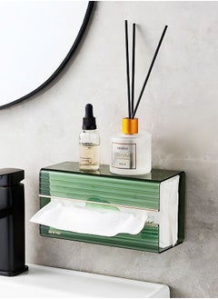 MIXDE Wall Mounted Tissue Box Tissue Dispenser for Bathroom, Kitchen and Office Bedroom Storage  - Image 3