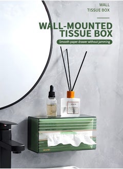 MIXDE Wall Mounted Tissue Box Tissue Dispenser for Bathroom, Kitchen and Office Bedroom Storage  - Image 4