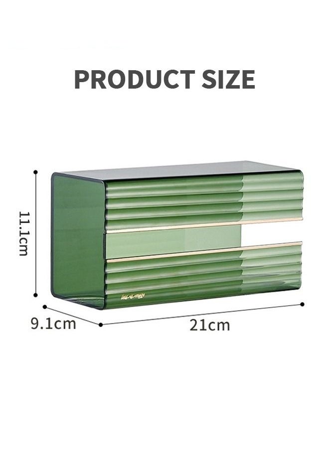 MIXDE - Wall Mounted Tissue Box Tissue Dispenser for Bathroom, Kitchen and Office Bedroom Storage - Image 1