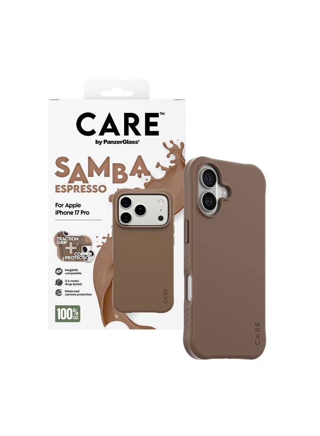 PanzerGlass iPhone 17 Pro MagSafe Case SAMBA | 8-Ft Drop Protection Cover, Slim Thin Profile, Raised Camera Bezel, MagSafe Compatible - Espresso - Image 5