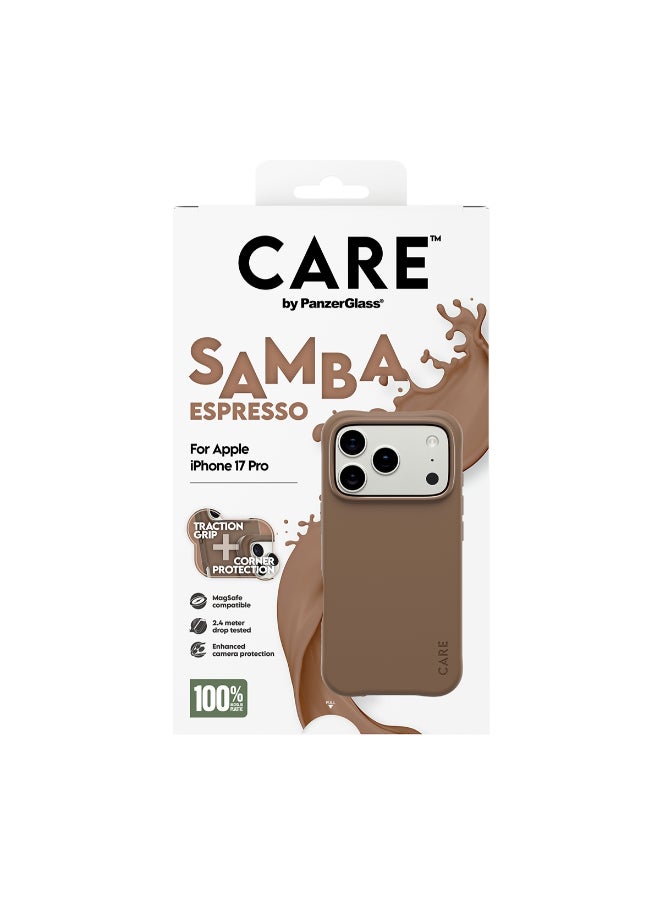 PanzerGlass iPhone 17 Pro MagSafe Case SAMBA | 8-Ft Drop Protection Cover, Slim Thin Profile, Raised Camera Bezel, MagSafe Compatible - Espresso - Image 3
