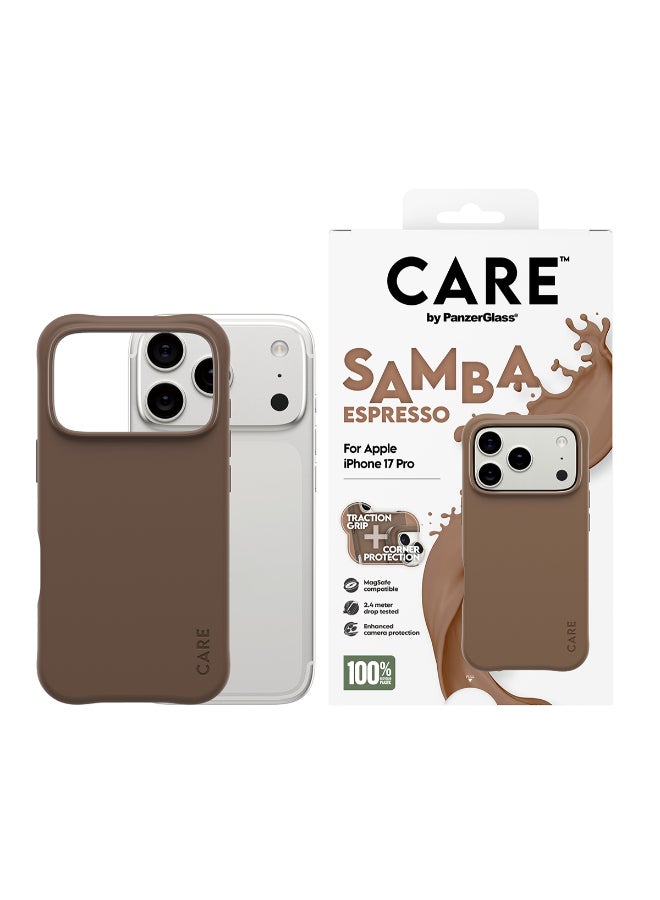 PanzerGlass iPhone 17 Pro MagSafe Case SAMBA | 8-Ft Drop Protection Cover, Slim Thin Profile, Raised Camera Bezel, MagSafe Compatible - Espresso - Image 2