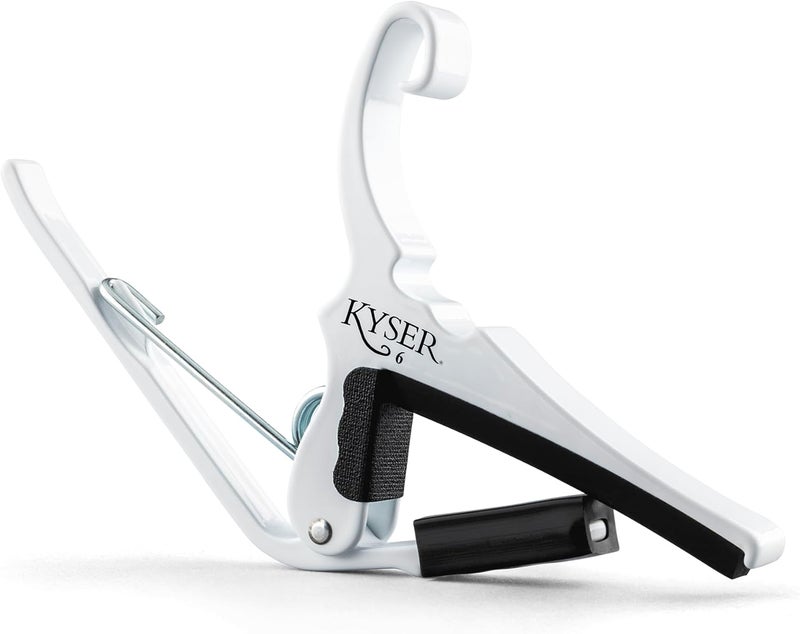 Kyser Quick-Change Guitar Capo for 6-string acoustic guitars, Pure White, KG6W - Image 1