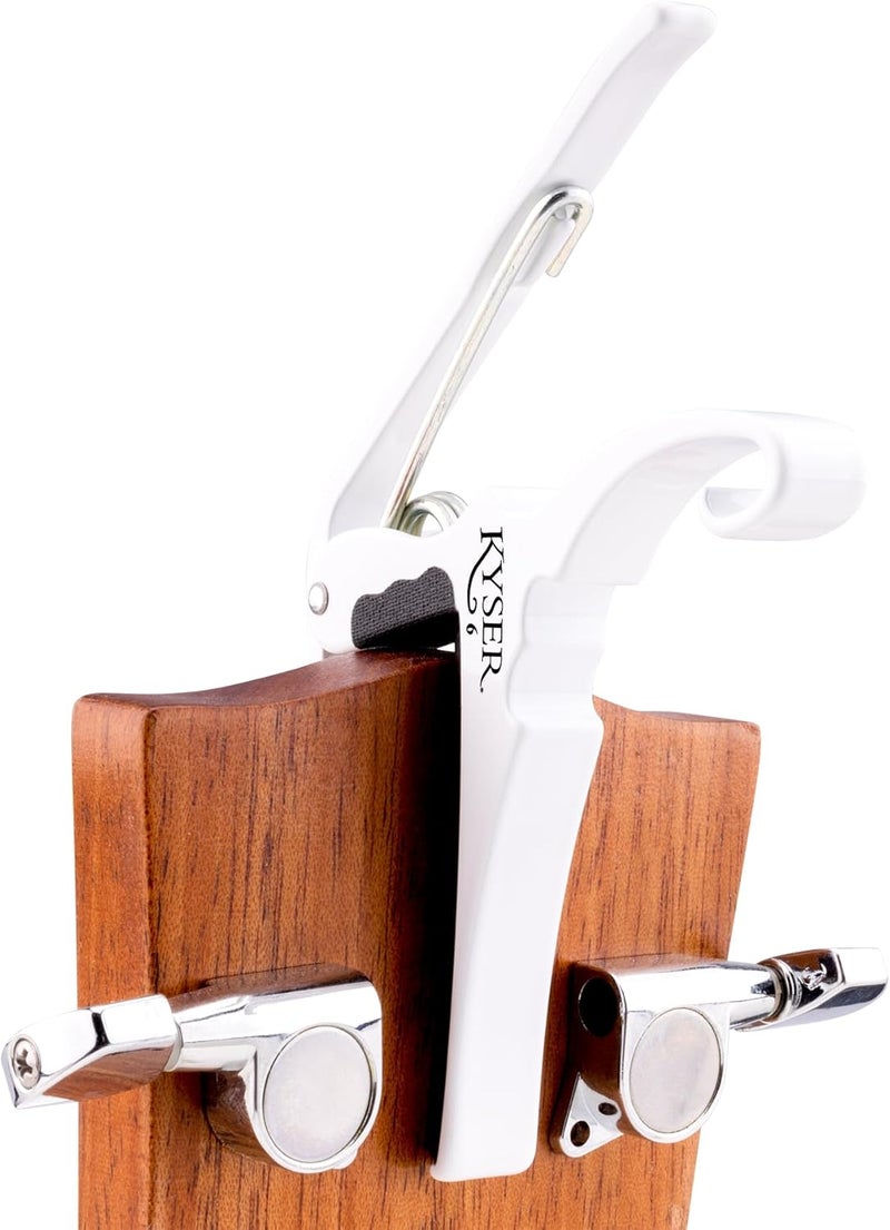Kyser Quick-Change Guitar Capo for 6-string acoustic guitars, Pure White, KG6W - Image 4