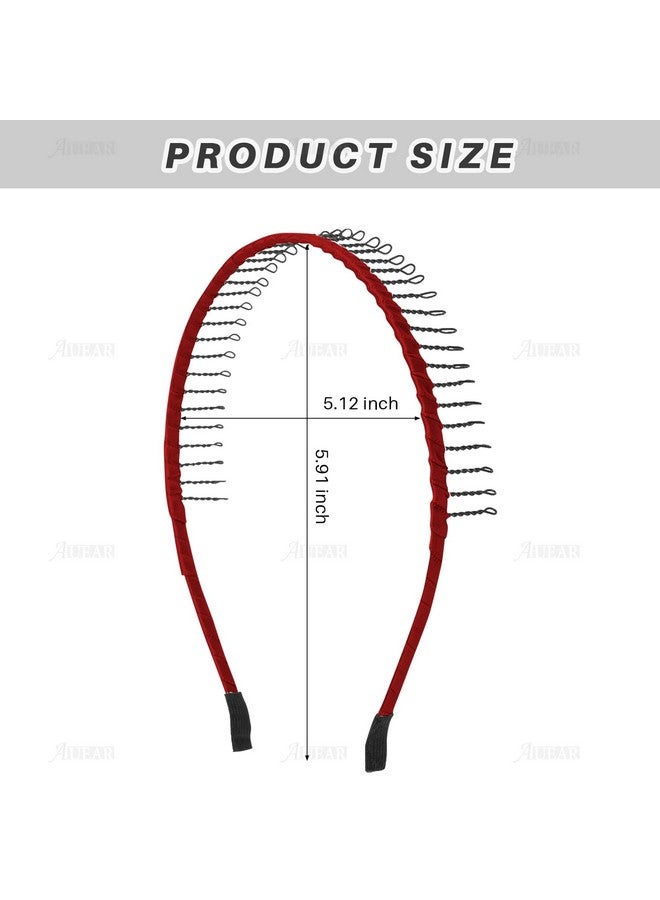 AUEAR 10 Pack Metal Headbands Teeth Comb Hairbands Teeth Hair Hoop Nonslip Headband For Women Men Hair Accessories (8 Colors) - Image 2