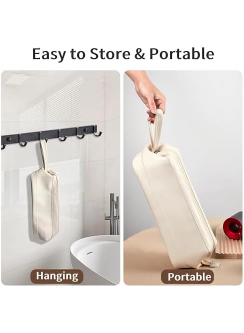 SYOSI حقيبة لحافظة مجفف الشعر دايسون إير وراپ وأدوات شعر ريفلون، حقيبة سفر، منظم لمكواة الشعر، مكواة التجعيد، وفرشاة الشعر، حقيبة تخزين مدمجة للسفر والاستخدام المنزلي، شَارك فليكس ستايل (أبيض) - Image 3