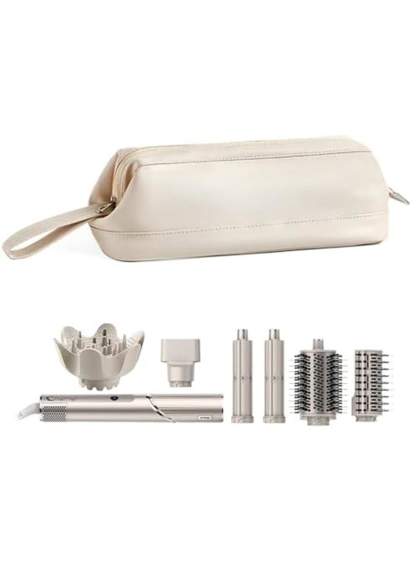 SYOSI حقيبة لحافظة مجفف الشعر دايسون إير وراپ وأدوات شعر ريفلون، حقيبة سفر، منظم لمكواة الشعر، مكواة التجعيد، وفرشاة الشعر، حقيبة تخزين مدمجة للسفر والاستخدام المنزلي، شَارك فليكس ستايل (أبيض) - Image 1