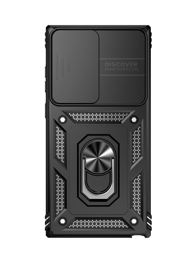 Generic - Samsung Galaxy S24 Ultra Case, Slide Camera Cover, Built in 360° Rotate Ring Kickstand, Drop Proof Shockproof Test, Heavy Duty Shockproof Protective Case for Galaxy S24 Ultra 5G 2024 Black - Image 1