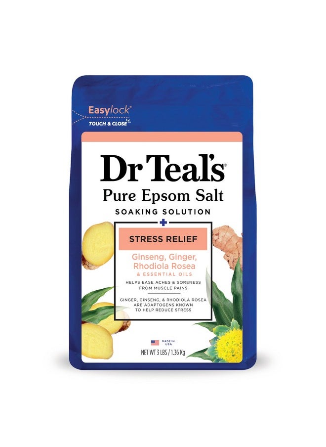 Dr Teal's - Epsom Salt Magnesium Soak, Stress Relief With Essential Oils, 3Lbs - Image 1