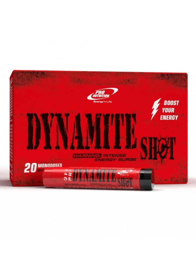 PRO NUTRITION - Pro Nutrition Dynamite Shot 20 Pieces, Blueberry - 25 ml - Image 1