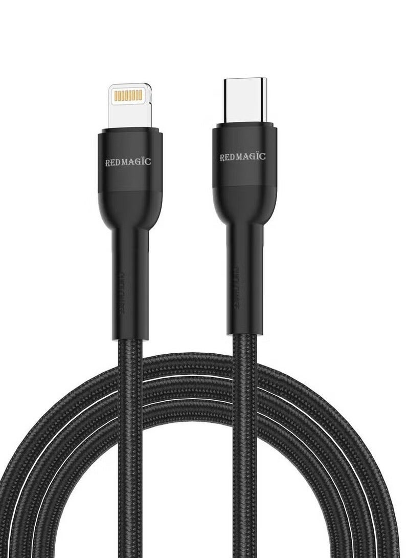 ريد ماجيك كيبل شحن ايفون -تايب سي 1.2 متر قماش مقاوم للقطع