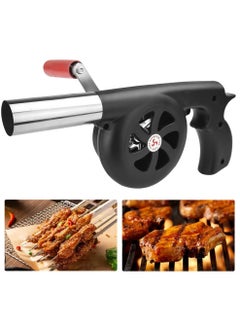 MARK STORE BBQ Fan Powerful Air Blower Manual Barbecue Fire Starter Outdoor Cooking BBQ Fan Portable Barbeque Air Blower Fast Fire Starter Bellows Cooking Lighter Tools for Outdoor Barbecue Picnic Camping Hiking  - Image 1