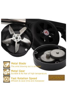 MARK STORE BBQ Fan Powerful Air Blower Manual Barbecue Fire Starter Outdoor Cooking BBQ Fan Portable Barbeque Air Blower Fast Fire Starter Bellows Cooking Lighter Tools for Outdoor Barbecue Picnic Camping Hiking  - Image 4