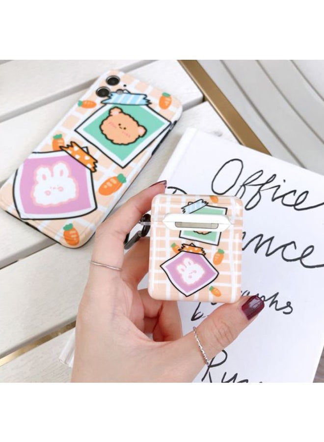 Cartoon Design Case For Apple AirPods 1/2 Beige/Green/Purple - Image 4