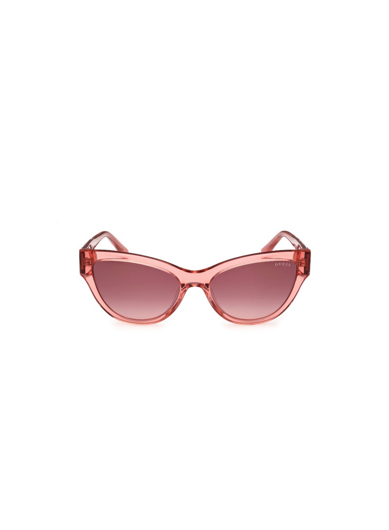 GUESS Women's UV Protection Cat Eye Shape Acetate Sunglasses GU0011272T56 - Lens Size: 56 Mm - Shiny Pink - Image 2