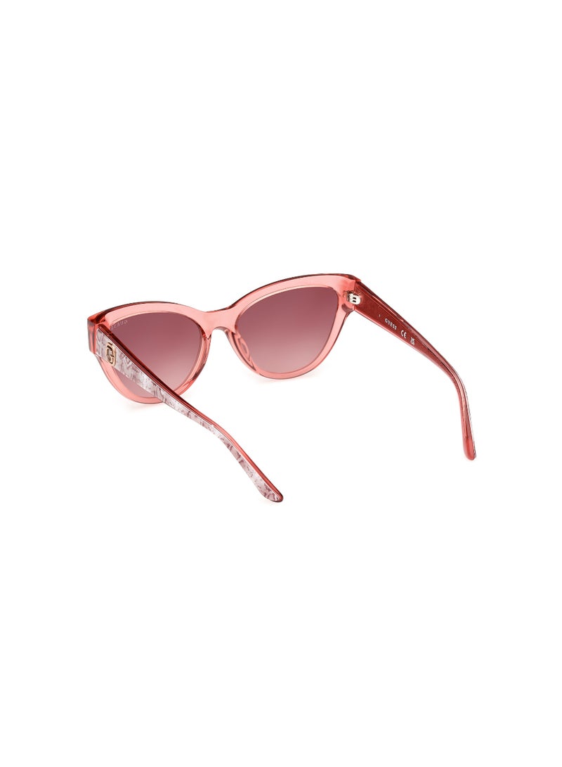GUESS Women's UV Protection Cat Eye Shape Acetate Sunglasses GU0011272T56 - Lens Size: 56 Mm - Shiny Pink - Image 5
