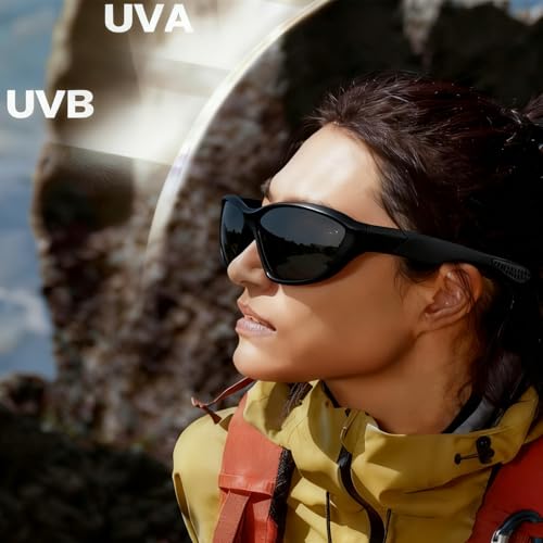 Karsaer Polarized Oversized Sports Sunglasses for Men Women Stylish Outdoor Cricket Cycling Hiking Fishing UV Protected Sunglasses E1412 - Image 5