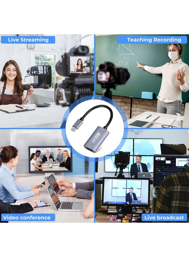 GUERMOK Video Capture Card, USB 3.0 HDMI to USB C Audio Capture Card, 4K 1080P60 Capture Devices for Gaming Live Streaming Video Recorder, Compatible with Windows Mac OS System for Switch, Xbox - Image 4