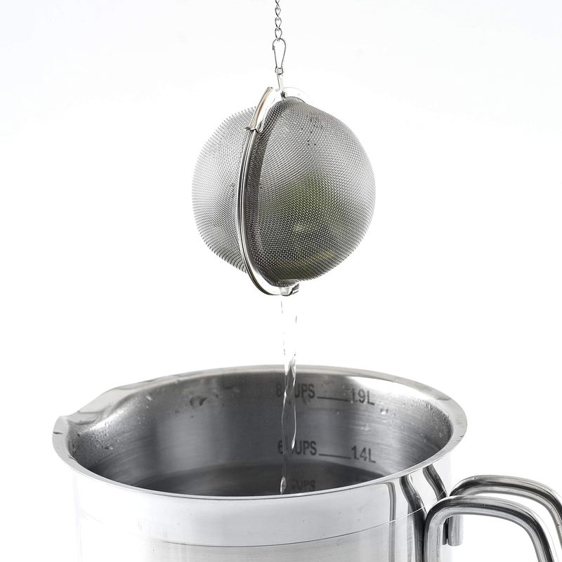 AD GROW Stainless Steel fine mesh Seasoning Ball Kitchen Soup Spice stew Filter Kitchen Tool Metal Tea Bag Tea Ball Pack of 1 Medium - Image 5
