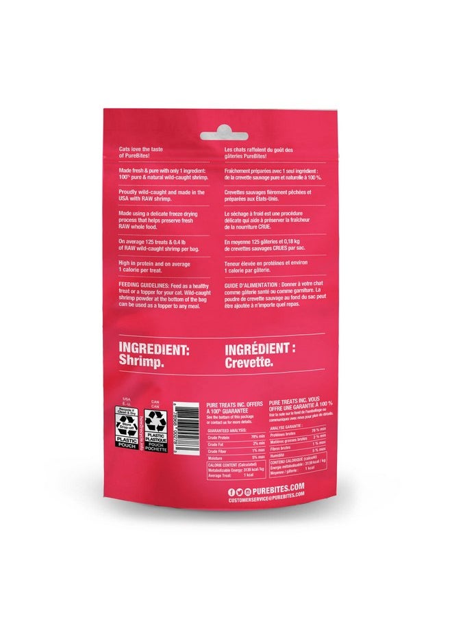 PUREBITES - PureBites Shrimp Freeze Dried Cat Treats, 1 Ingredient, Made in USA, 0.8oz - Image 1