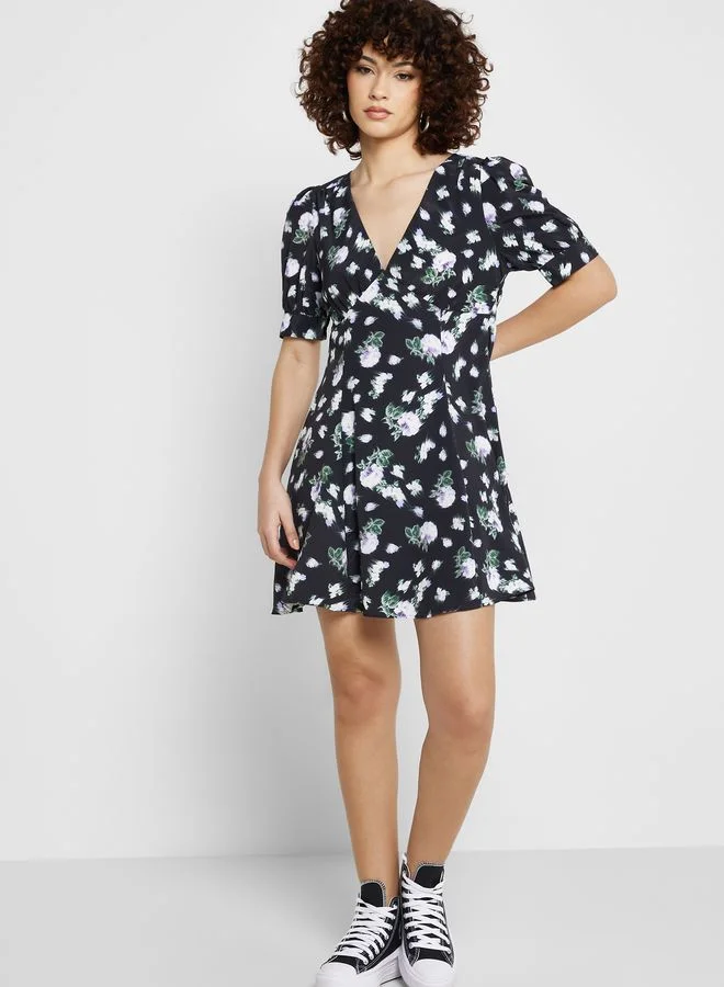 TOPSHOP Floral Print Dress