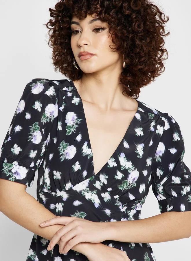 TOPSHOP Floral Print Dress