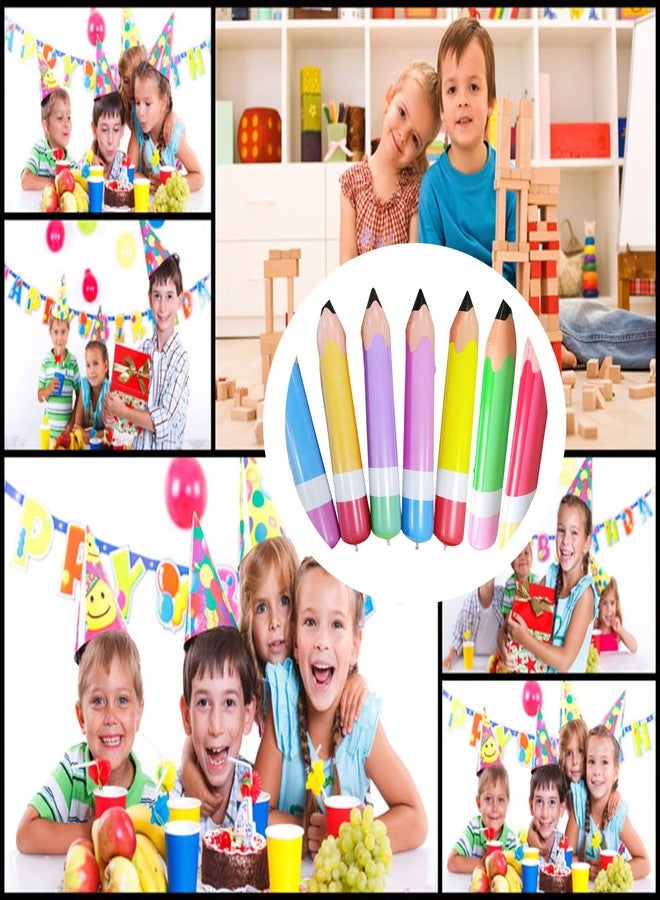 WedFeir 7pcs 27 Inch Giant Large Inflatable Pencil Balloon, Back to School Graduation Decor Hanging Inflatable Pencil Classroom Decoration for Back to School Classroom Garden Room Birthday Party Decorations. - Image 2