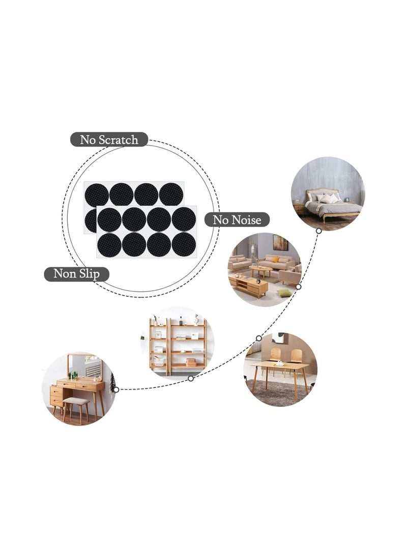RATSAW Non-Slip Furniture Pads 60 PCS EVA Furniture Protector Self Adhesive Sticky Floor Protector Mat Furniture Grippers Chair Leg Pads Anti Scratch Foam Table Chair Sofa Sticky Floor Mat Round  - Image 3