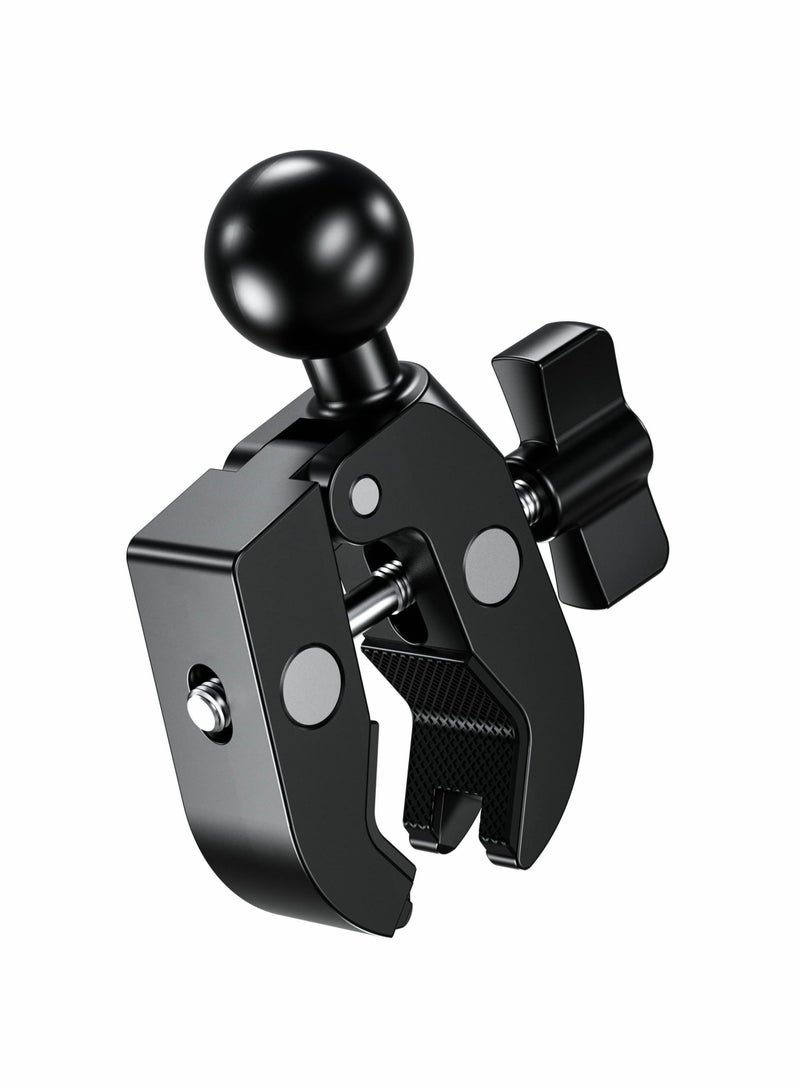 Excefore 1inch Ball Handlebar Clamp Mount Base for Rails 0.5inch to 2inch in Diameter, Aluminum Alloy Mount Clamp Compatible with RAM Mounts B Size - Image 1