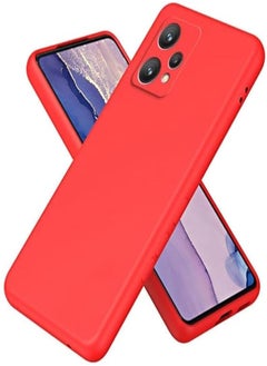 Generic High Quality Liquid Silicone Case Padded Inside with Camera Protection Compatible with Realme 9 Pro (Red) 