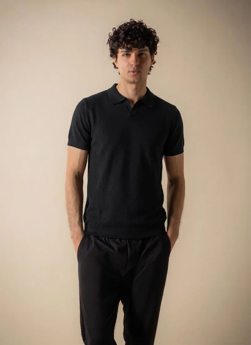 SHAPES SLIM KNITTED POLO SHIRT