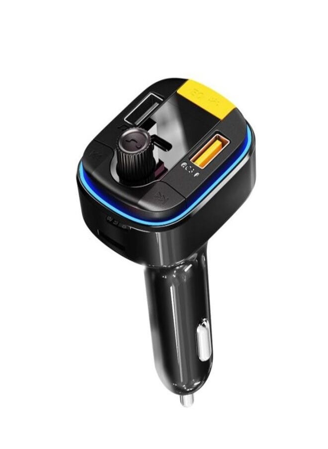 يسيدو شاحن سيارة Y45 سريع الشحن بمنفذين USB وجهاز إرسال FM وشاحن سيارة متعدد الوظائف Mp3  - Image 1
