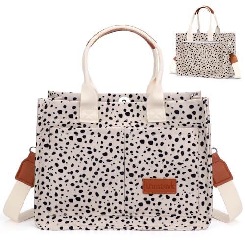 LHMTQVK Canvas Tote Bag Bible Bag for Women Crossbody Bag Purses Tote Bags with Pockets Travel Everyday Work Bags Handbags(Leopard) - Image 1