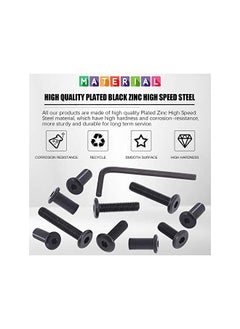 Glarks Glarks 121Pcs M6x16/ 20/25/ 30/ 35mm Black Hex Drive Socket Cap Bolts Kit, Allen Head Countsunk Furniture Crib Bolts Nuts Screws for Chair Table Cabinets  - Image 3