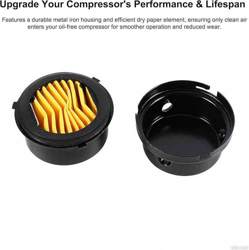Air Compressor Intake Filter Silencer Replacement G3 8 Inch Male Threaded Dry Paper Element - Image 4