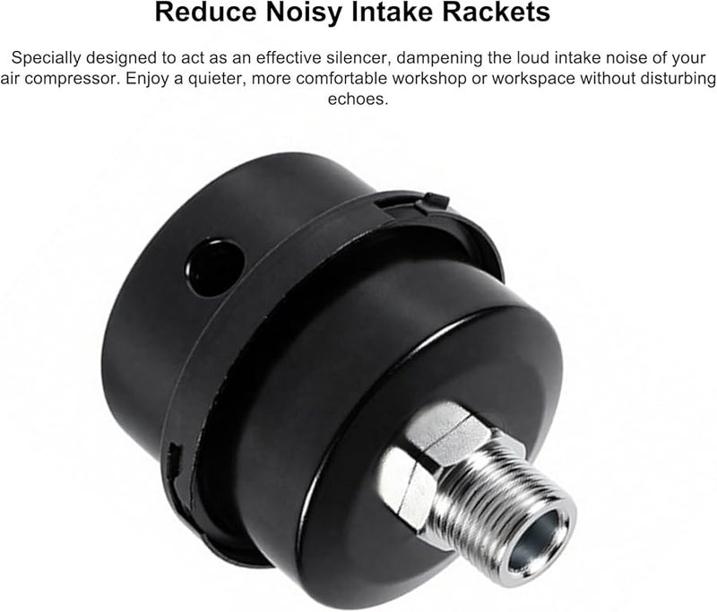 Air Compressor Intake Filter Silencer Replacement G3 8 Inch Male Threaded Dry Paper Element - Image 5