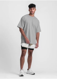 alo loose crew neck, short sleeves, hem slit T-shirt