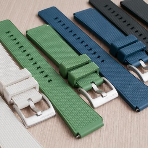 StrapHabit TQ18 FKM Rubber Quick Release Watch Strap Replacement for Q Timex - fits 36mm, 38mm, 40mm, M79, GMT, Chronograph - Quick Release Watch Band - 18mm (Black) - Image 4