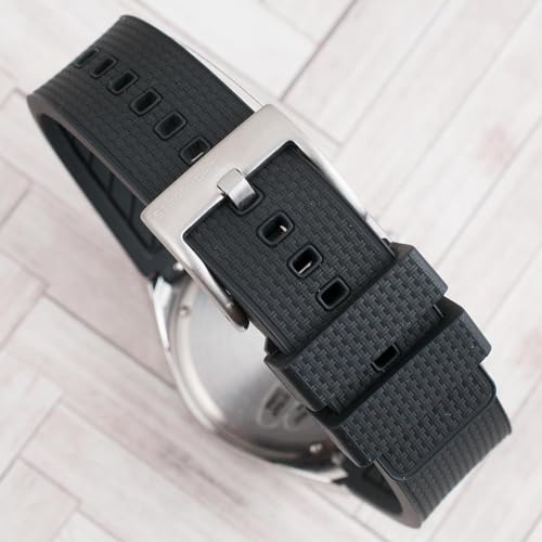 StrapHabit TQ18 FKM Rubber Quick Release Watch Strap Replacement for Q Timex - fits 36mm, 38mm, 40mm, M79, GMT, Chronograph - Quick Release Watch Band - 18mm (Black) - Image 2