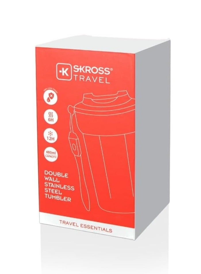 SKROSS Travel Premium Insulated Travel Stainless Steel Tumbler Hot for 6 hours cold for 12 hours Designed by Skross a leading Swiss design brand - Image 5