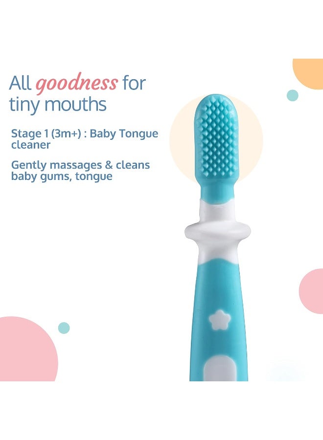 Luvlap Luv Lap Baby Training Toothbrush Set, BPA Free, 6m+ (Blue) - Image 2